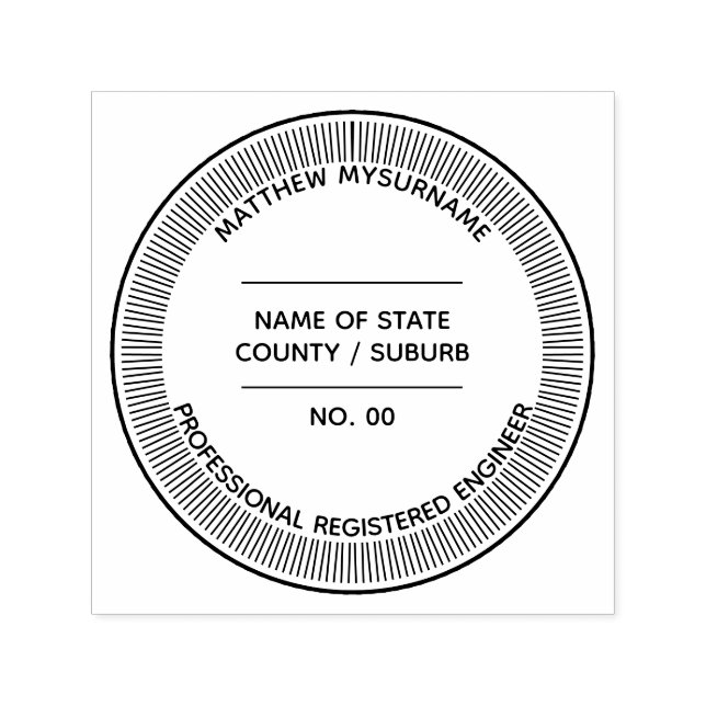 Engineer professional LLC seal Custom state Self-inking Stamp (Design)