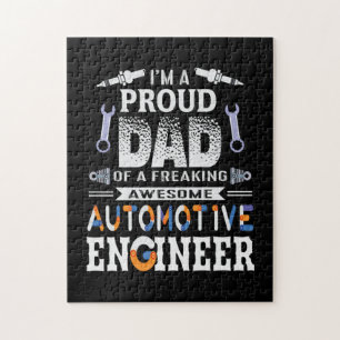 Engineer Proud Dad Of An Automotive Engineer Jigsaw Puzzle