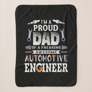 Engineer Proud Dad Of An Automotive Engineer Sherpa Blanket