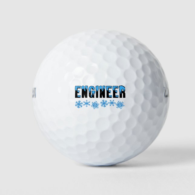 Engineer Snowflake Golf Balls (Front)