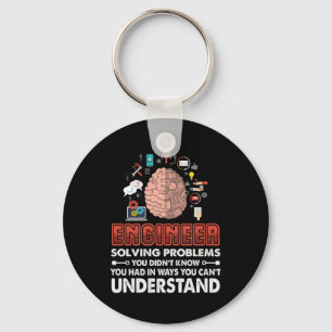 Engineer Solving Problems Keychain