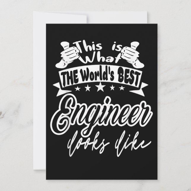 Engineer This Is Worlds Best Engineer Looks Like Holiday Card (Front)