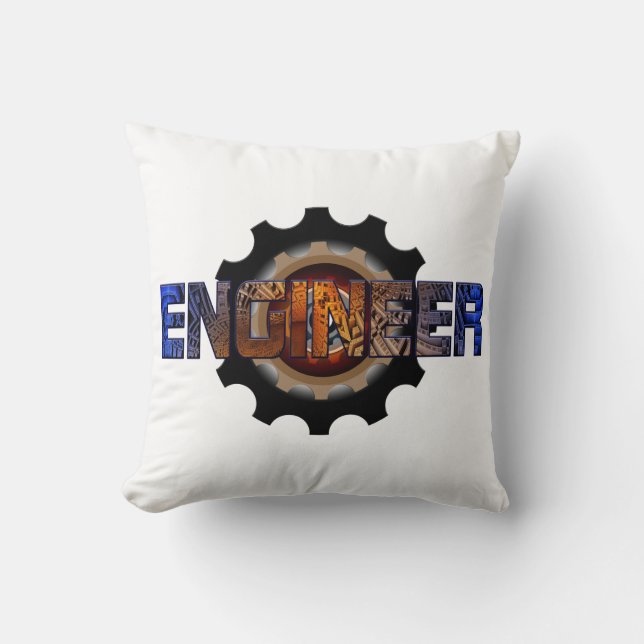 Engineer Throw Pillow (Front)