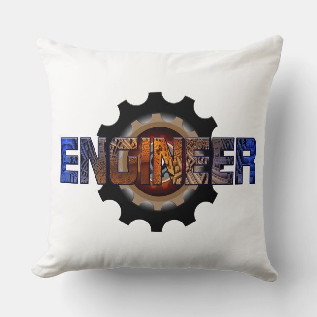 Engineer Throw Pillow (Front)