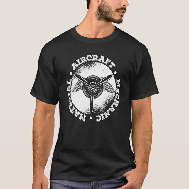 Engineer Wings Technician   Aircraft Mechanic T-Shirt (Front)