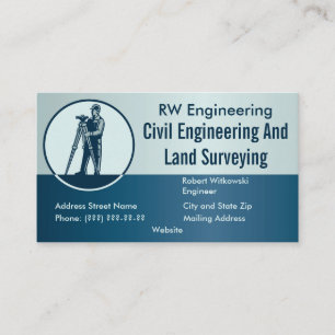 Engineering And Land Surveying Logo Business Card