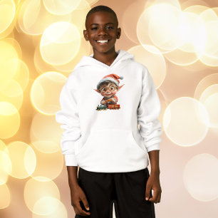 Engineering Baby Christmas Elf Boy's Hoodie