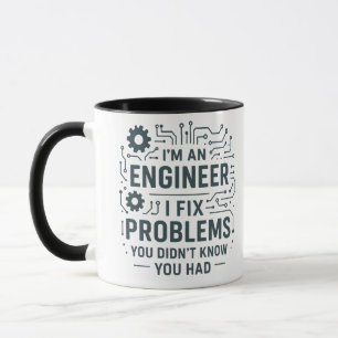 "Engineering Blueprint Mug - Conception géométriqu