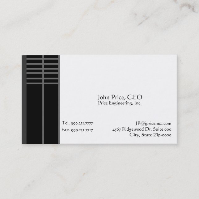 engineering business card eggshell (Front)