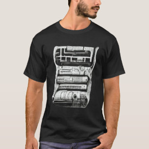 Engineering Complex Mechanical Machine Pencil Sket T-Shirt
