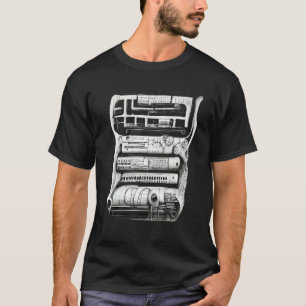 Engineering Complex Mechanical Machine Pencil Sket T-Shirt