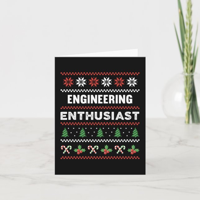 Engineering Enthusiast Ugly Christmas Sweater Gift Card (Front)