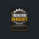 Engineering Graduate 2026 Custom Name Gift Canvas Print<br><div class="desc">Celebrate achievement with this engineering graduate 2026 design, built for custom name personalization and a bold industrial aesthetic. Featuring gear-inspired elements and strong typography, it’s perfect for mechanical, civil, electrical, and software engineering graduates. Ideal as a graduation gift and statement wall decor, this piece turns a milestone into a lasting...</div>