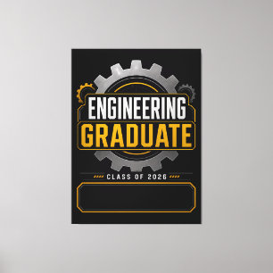 Engineering Graduate 2026 Custom Name Gift Canvas Print