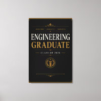 Engineering Graduate 2026 Elegant Gold Art