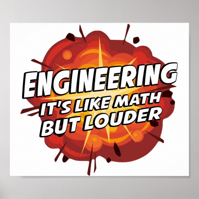 Engineering - It's Like Math But Louder Poster (Front)