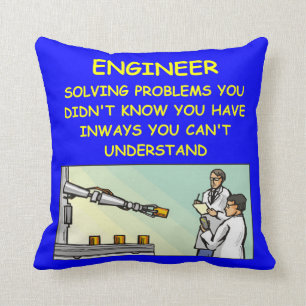 engineering joke throw pillow