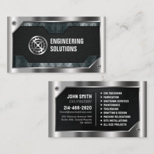 Engineering, Mechanic, Metal, Repair, Auto Business Card