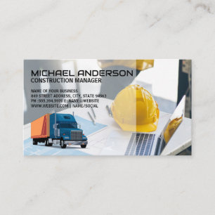 Engineers   Blueprints   Construction Business Card