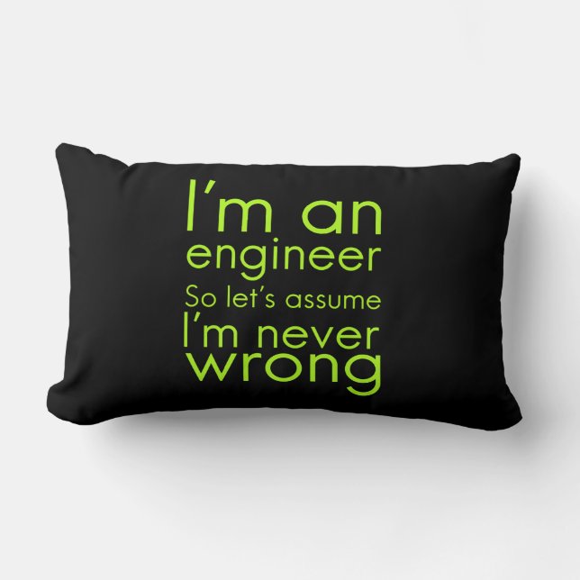 Engineers never go wrong funny gifts for engineeri lumbar pillow (Front)