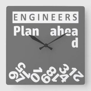Engineers Plan Ahead Falling Numbers Wall Clock