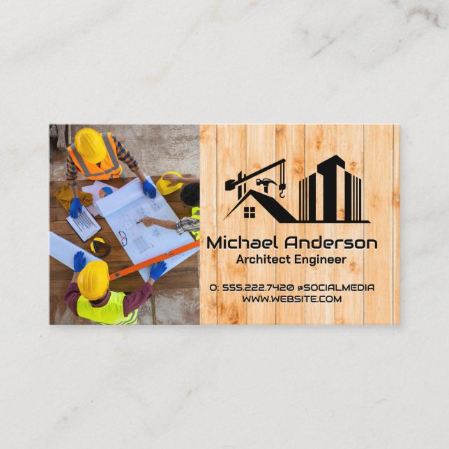 Engineers Planning Build | Construction  Business Card (Front)