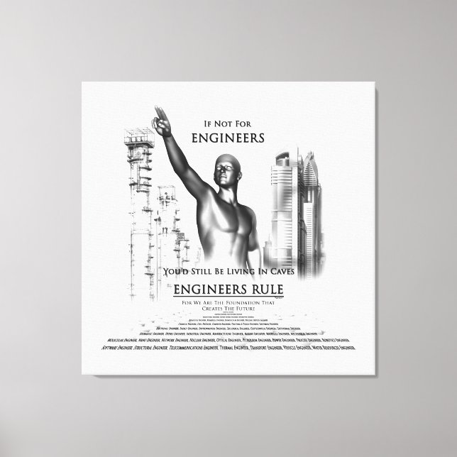 Engineers Rule Canvas Print (Front)