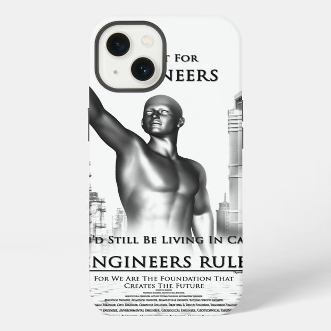 Engineers Rule iPhone Case (Back)