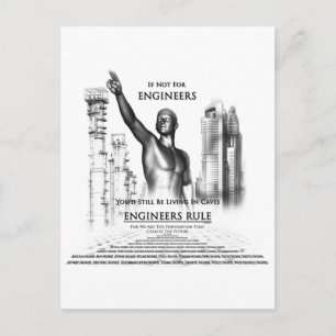 Engineers Rule Postcard