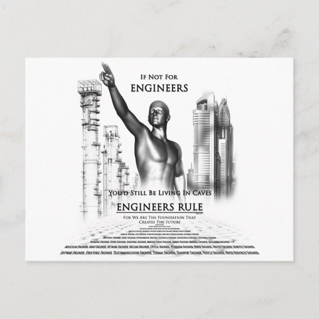 Engineers Rule Postcard (Front)