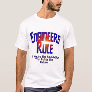 Engineers Rule Sun Burst Men's Basic T-Shirt