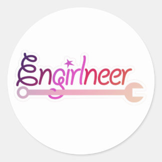 Engirlneers Skicker Classic Round Sticker
