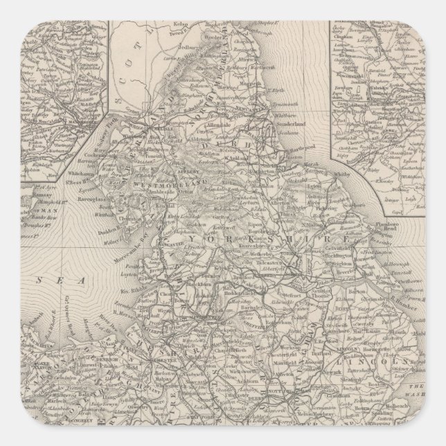 England 10 square sticker (Front)