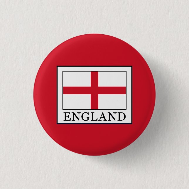 England 1 Inch Round Button (Front)