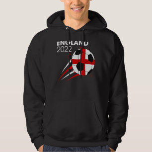 England 2022 Soccer Team  British Flag Men Boys Hoodie