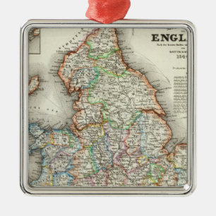 England 2 metal ornament