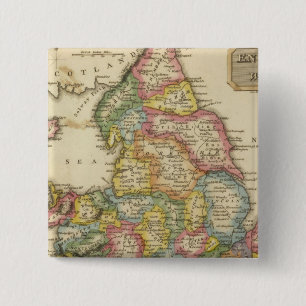 England and Wales 2 Inch Square Button