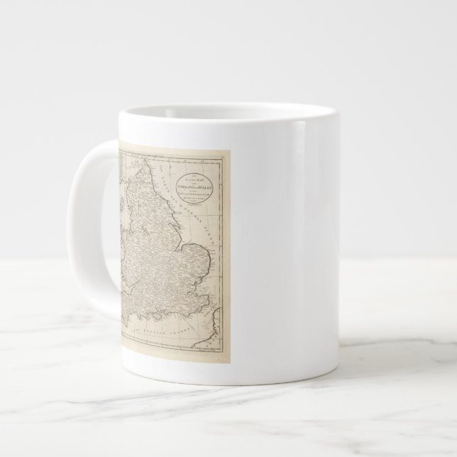 England and Wales 6 Large Coffee Mug (Front Left)