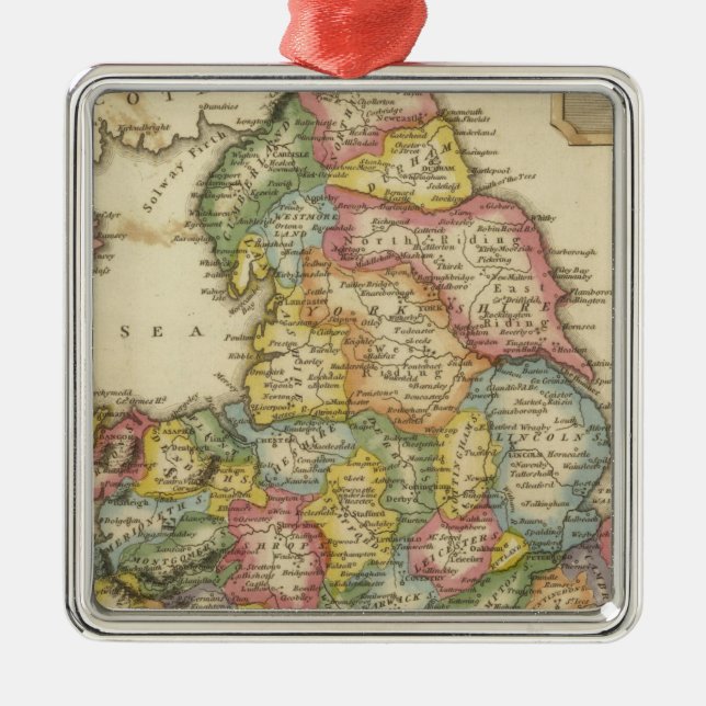 England and Wales Metal Ornament (Front)