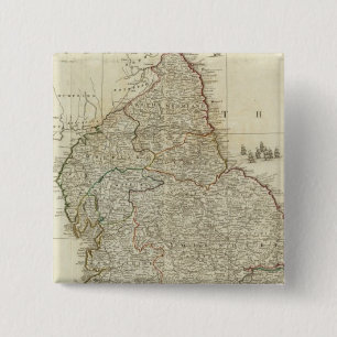 England and Wales Northern section 2 Inch Square Button