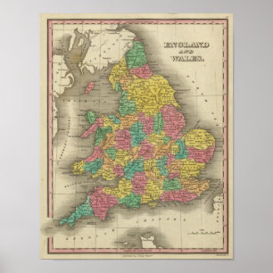 England And Wales Poster
