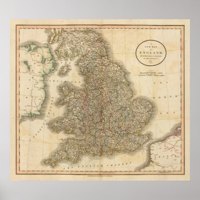 England Atlas Map 2 Poster (Front)