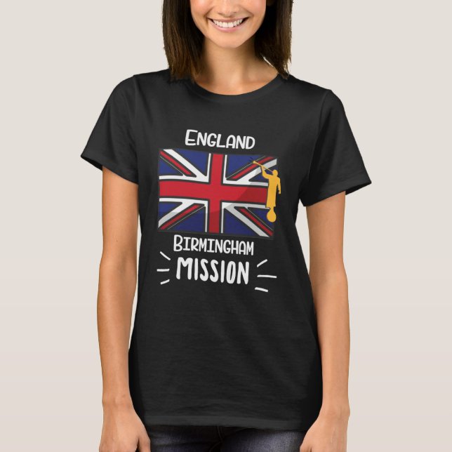 England Birmingham Mormon LDS Mission Missionary T-Shirt (Front)