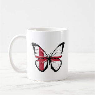 England Butterfly Flag Coffee Mug