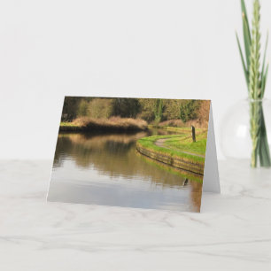 England Canal Water Landscape  Greeting Card