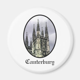 England Canterbury Church Spirals Black jGibney Magnet