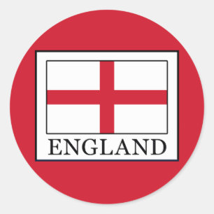 England Classic Round Sticker