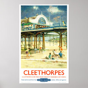 England Cleethorpes Restored Vintage Travel Poster