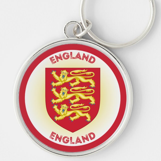 England Coat of Arms Circle Shape  Keychain (Front)