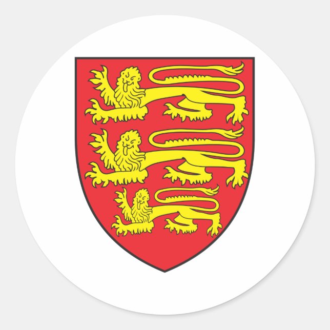 England Coat Of Arms Classic Round Sticker (Front)